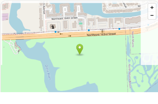 Map around 15807 Biscayne Boulevard in North Miami Beach, Florida
